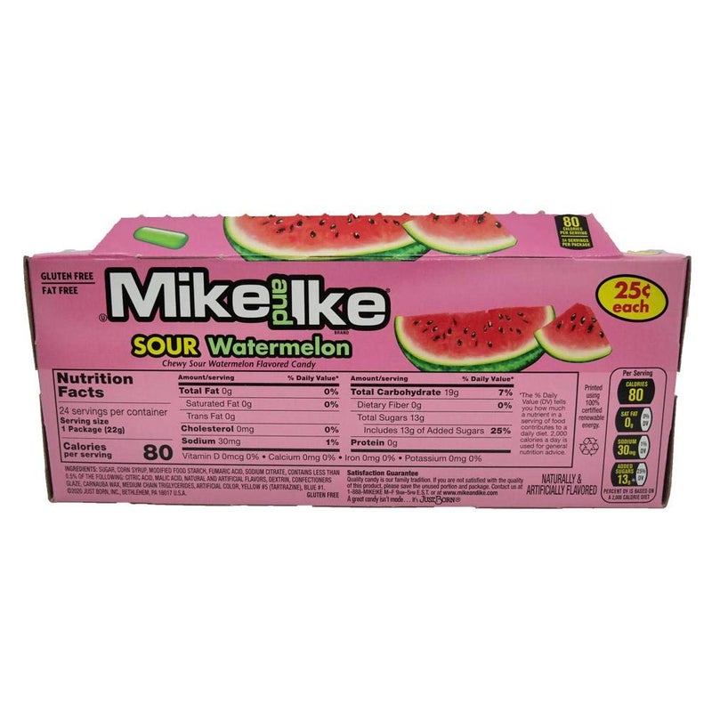 MikeandIke Mike and Ike Sour Watermelon Chewy Candies - Case of 24 0.78-oz. Box - Image 4